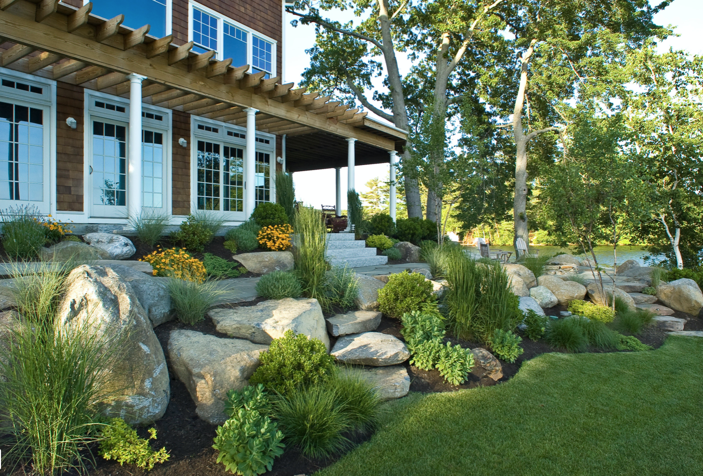 rock landscaping ideas with rocks and mulch Landscaping and Lawn Care Services | PRO Land | Snow | Grand Forks, MN